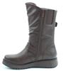 HEAVENLY FEET WOMENS WEDGE ZIP BOOT - CHOCOLATE